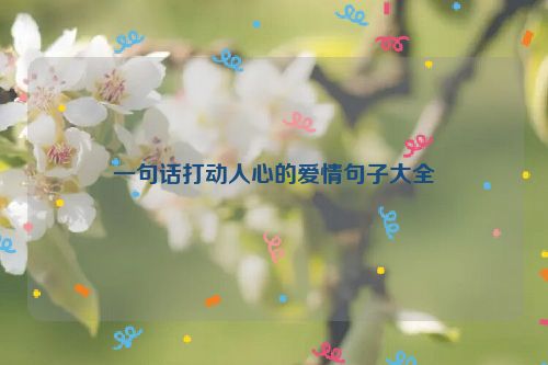 一句话打动人心的爱情句子大全