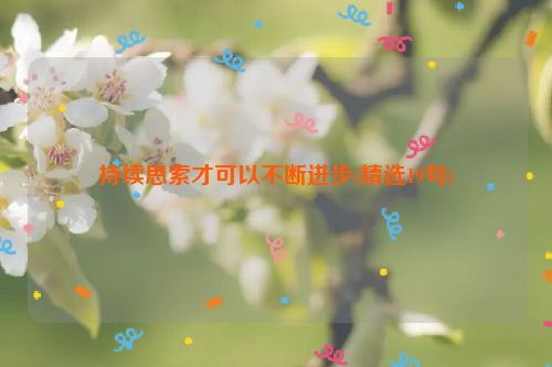 持续思索才可以不断进步(精选19句)