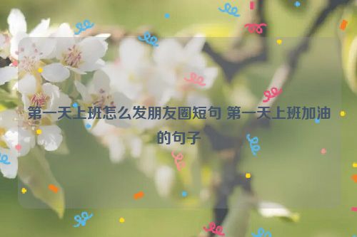 第一天上班怎么发朋友圈短句 第一天上班加油的句子