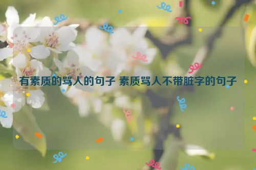 有素质的骂人的句子 素质骂人不带脏字的句子