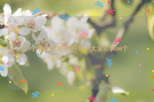 15个字优美句子 好句子大全15字100个