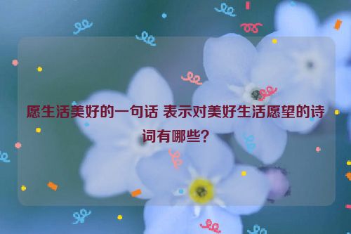 愿生活美好的一句话 表示对美好生活愿望的诗词有哪些？