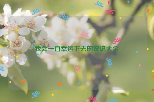 我会一直幸运下去的说说大全