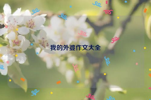 我的外婆作文大全