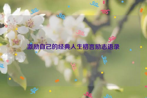 激励自己的经典人生格言励志语录