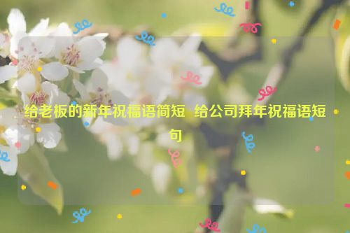 给老板的新年祝福语简短  给公司拜年祝福语短句