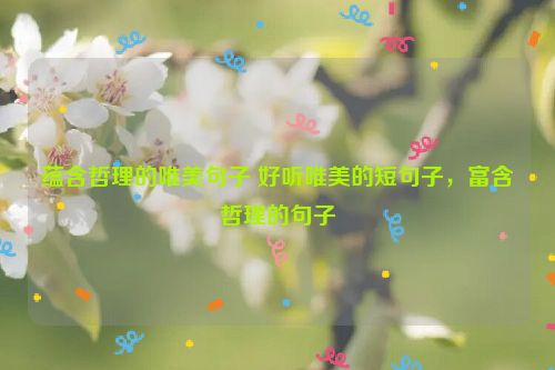 蕴含哲理的唯美句子 好听唯美的短句子，富含哲理的句子