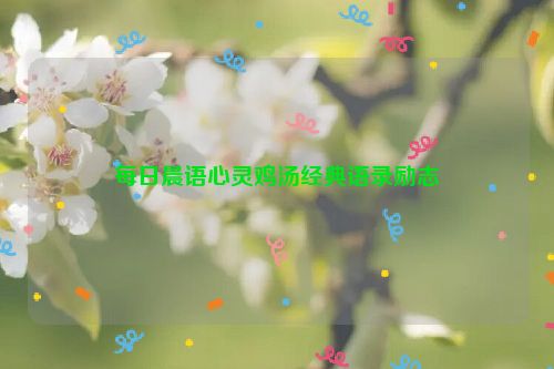 每日晨语心灵鸡汤经典语录励志