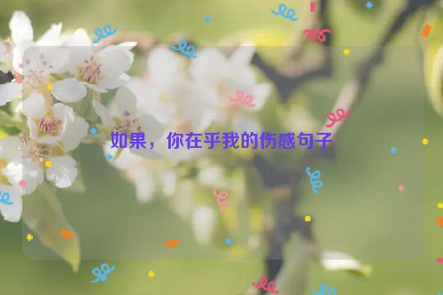 如果，你在乎我的伤感句子