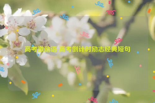 高考激励语 高考倒计时励志经典短句