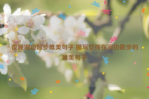 夜晚湖边散步唯美句子 描写女孩在河边散步的唯美句子