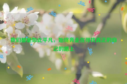 我们都是如此平凡，始终奔走在寻找真正的自己的路上