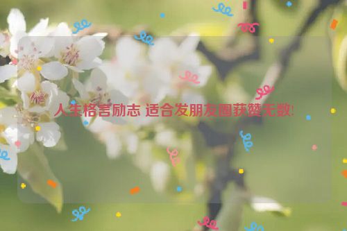 人生格言励志 适合发朋友圈获赞无数!