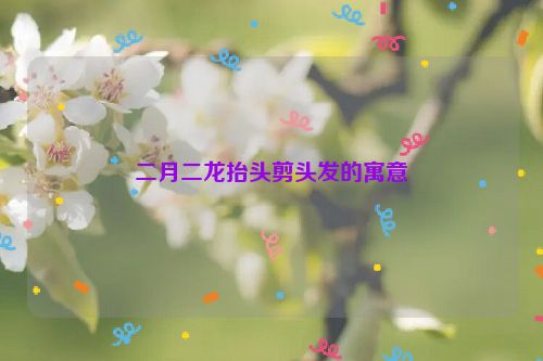 二月二龙抬头剪头发的寓意