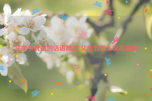 父亲节祝福的话语简短 父亲节怎么说祝福语