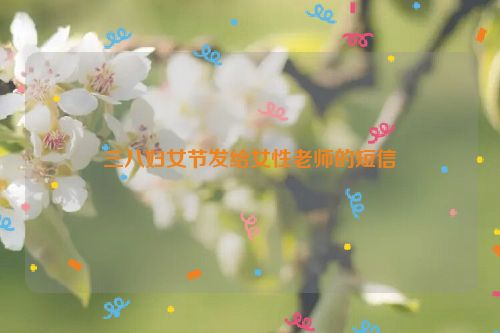 三八妇女节发给女性老师的短信