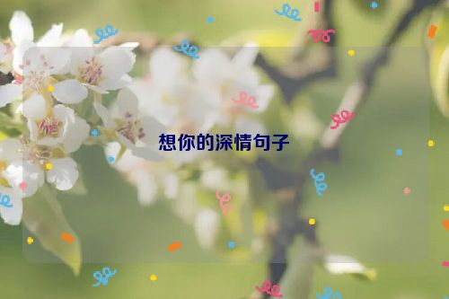 想你的深情句子