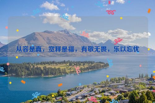 从容是真，宽释是福，有敬无畏，乐以忘忧