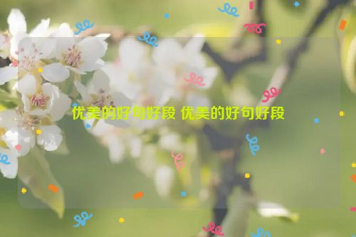 优美的好句好段 优美的好句好段