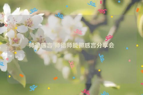 师德感言 师德师能微感言分享会