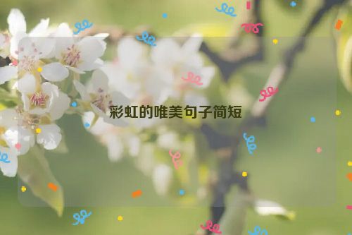 彩虹的唯美句子简短