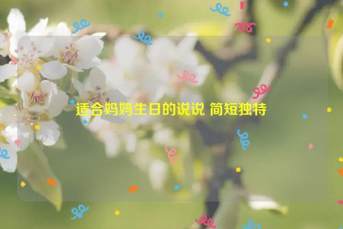 适合妈妈生日的说说 简短独特