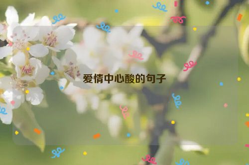 爱情中心酸的句子