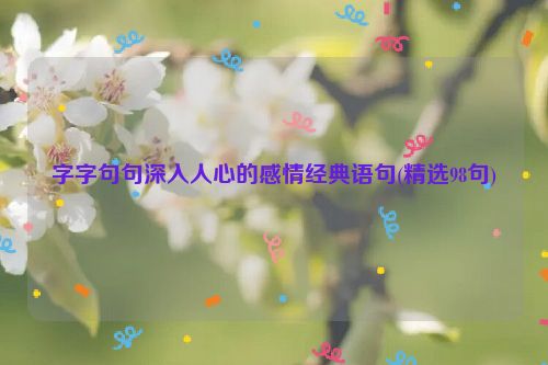 字字句句深入人心的感情经典语句(精选98句)