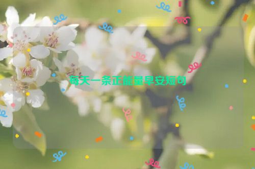 每天一条正能量早安短句
