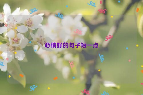 心情好的句子短一点