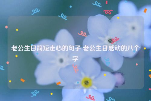 老公生日简短走心的句子 老公生日感动的八个字