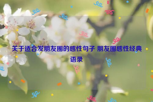 关于适合发朋友圈的感性句子 朋友圈感性经典语录