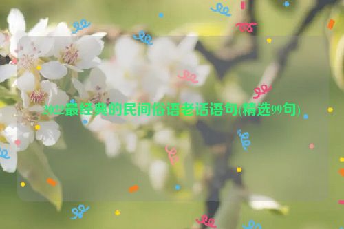 2022最经典的民间俗语老话语句(精选99句)