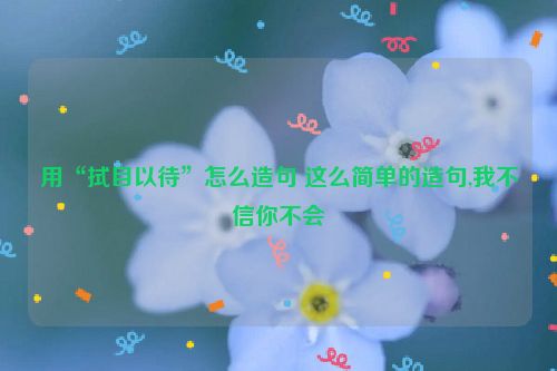 用“拭目以待”怎么造句 这么简单的造句,我不信你不会