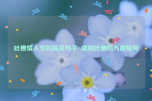 吐槽情人节的搞笑句子  犀利吐槽的万能短句