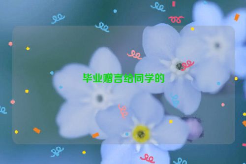 毕业赠言给同学的