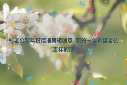 对老公新年祝福语简短创意  新的一年希望老公吉祥的话