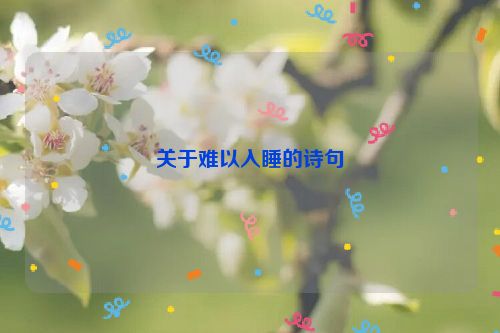 关于难以入睡的诗句