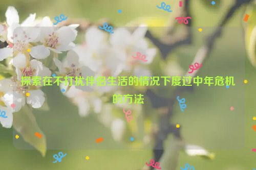 探索在不打扰伴侣生活的情况下度过中年危机的方法