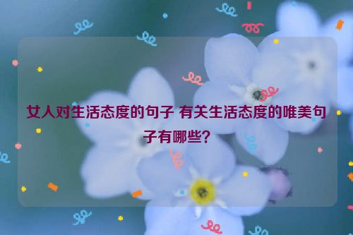 女人对生活态度的句子 有关生活态度的唯美句子有哪些？