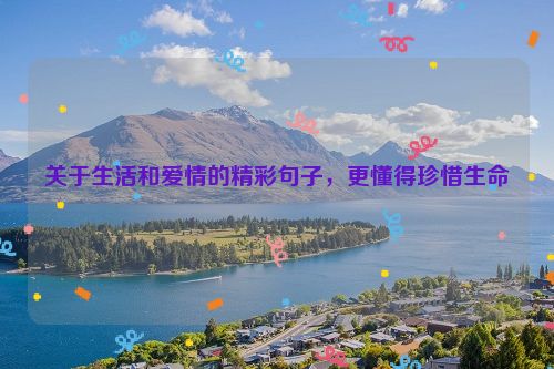 关于生活和爱情的精彩句子，更懂得珍惜生命
