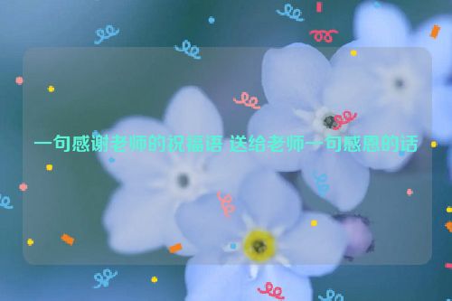 一句感谢老师的祝福语 送给老师一句感恩的话