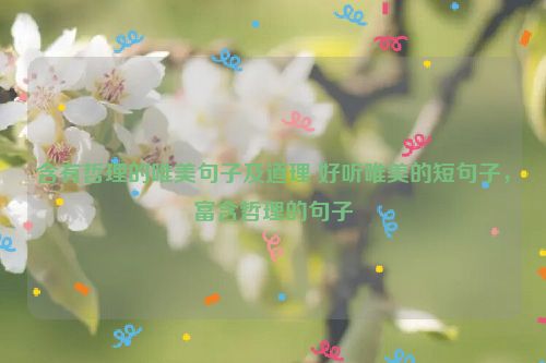 含有哲理的唯美句子及道理 好听唯美的短句子，富含哲理的句子