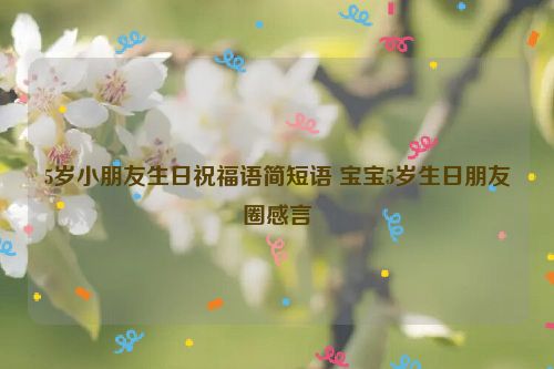 5岁小朋友生日祝福语简短语 宝宝5岁生日朋友圈感言