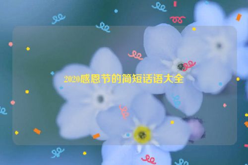 2020感恩节的简短话语大全