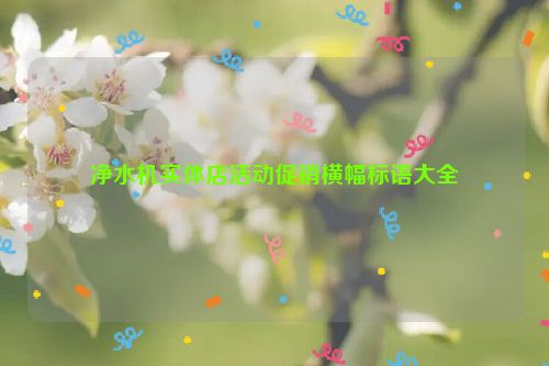 净水机实体店活动促销横幅标语大全