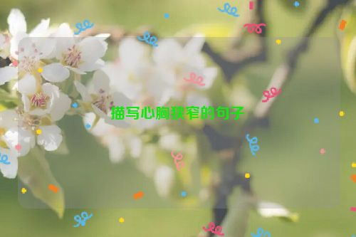 描写心胸狭窄的句子