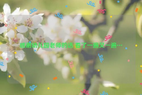 感谢幼儿园老师的话 看了一遍又一遍…