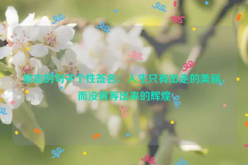 励志的句子个性签名：人生只有出走的美丽，而没有等出来的辉煌