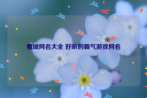 魔域网名大全 好听的霸气游戏网名